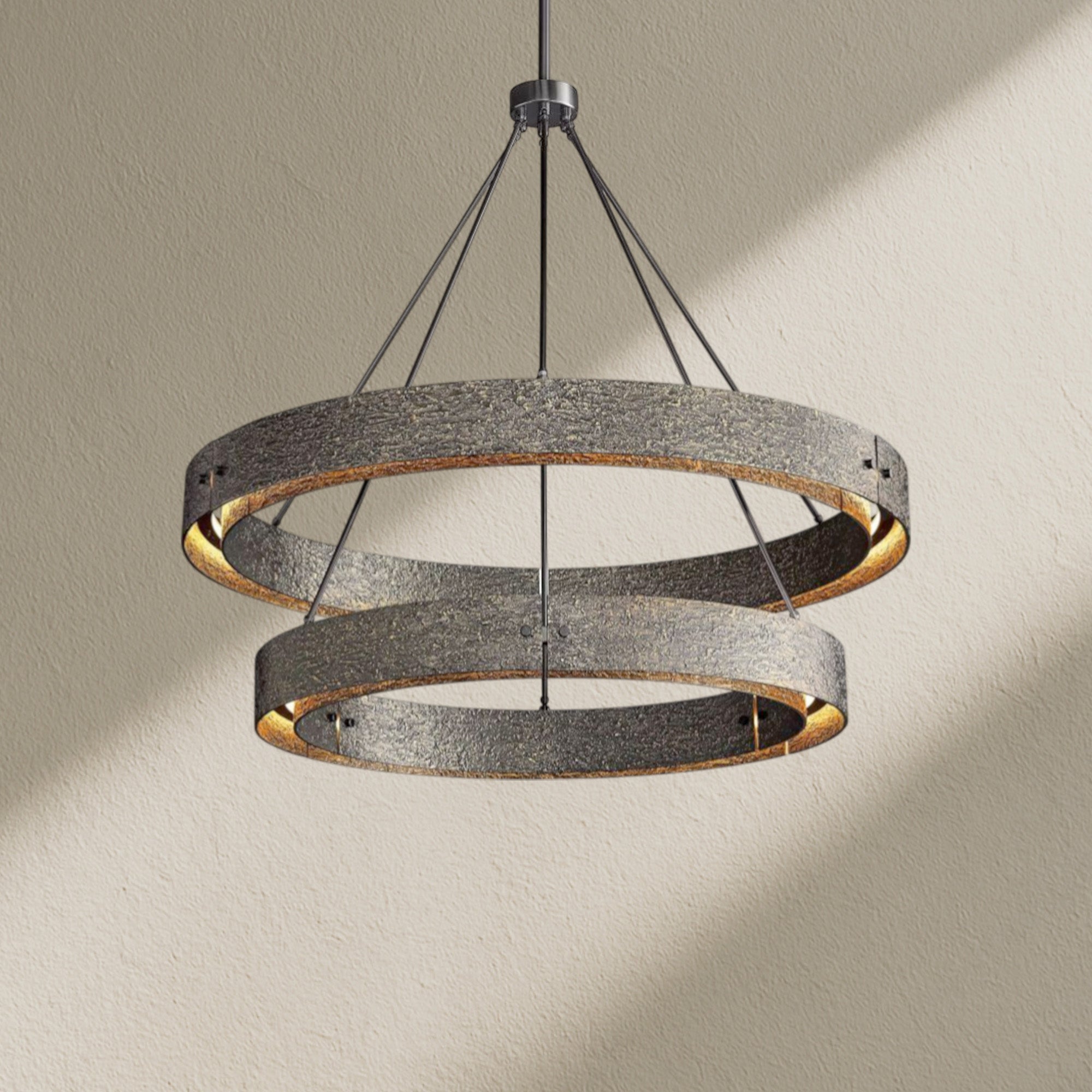 veufz Two-Tier Round Chandelier D 60"