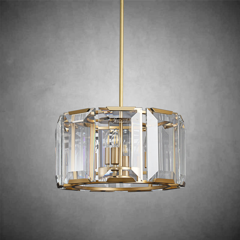 Harfz Crystal Round Chandelier 19"