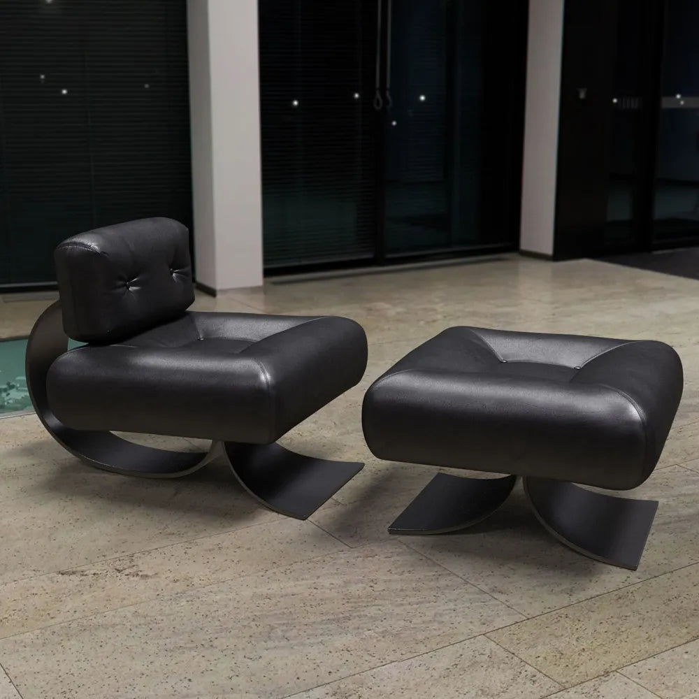 Accent Chairs Set of 2 - Funky Furniture Black Chairs for Stylish Living Spaces