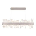 Acropolis 46in LED Linear Alabaster Chandelier - Brushed NickelJoyfuzzy