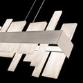 Acropolis 46in LED Linear Alabaster Chandelier - Brushed NickelJoyfuzzy