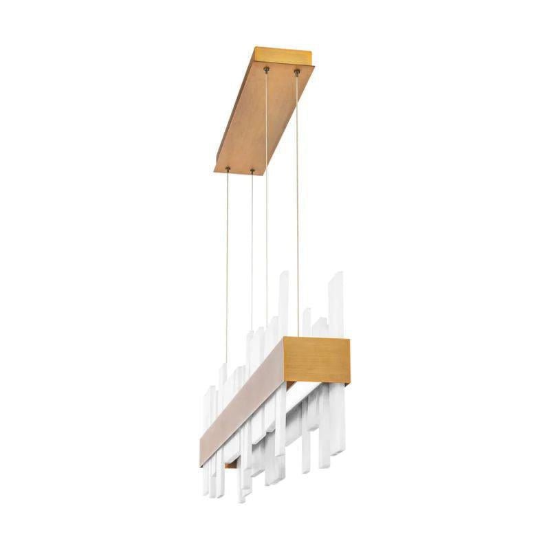 Acropolis 46in LED Linear Alabaster Chandelier - BrassJoyfuzzy