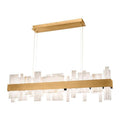 Acropolis 46in LED Linear Alabaster Chandelier - Brushed NickelJoyfuzzy