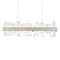 Acropolis 46in LED Linear Alabaster Chandelier - Brushed NickelJoyfuzzy