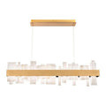 Acropolis 46in LED Linear Alabaster Chandelier - BrassJoyfuzzy