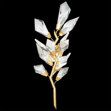 Addison Gold Leafed 27″ Crystal Sconce - Joyfuzzy