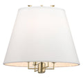 Aged Brass Linen Shade Pendant