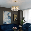 Agnes Aluminum Branch Crystal Chandelier - 23.62