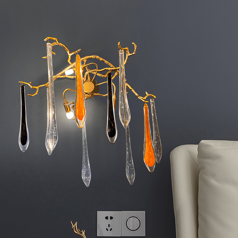 Agnes Branch Crystal Wall Sconce - SmallClearJoyfuzzy
