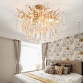 Agnes Brass Branch Crystal Ceiling Light - 39.37