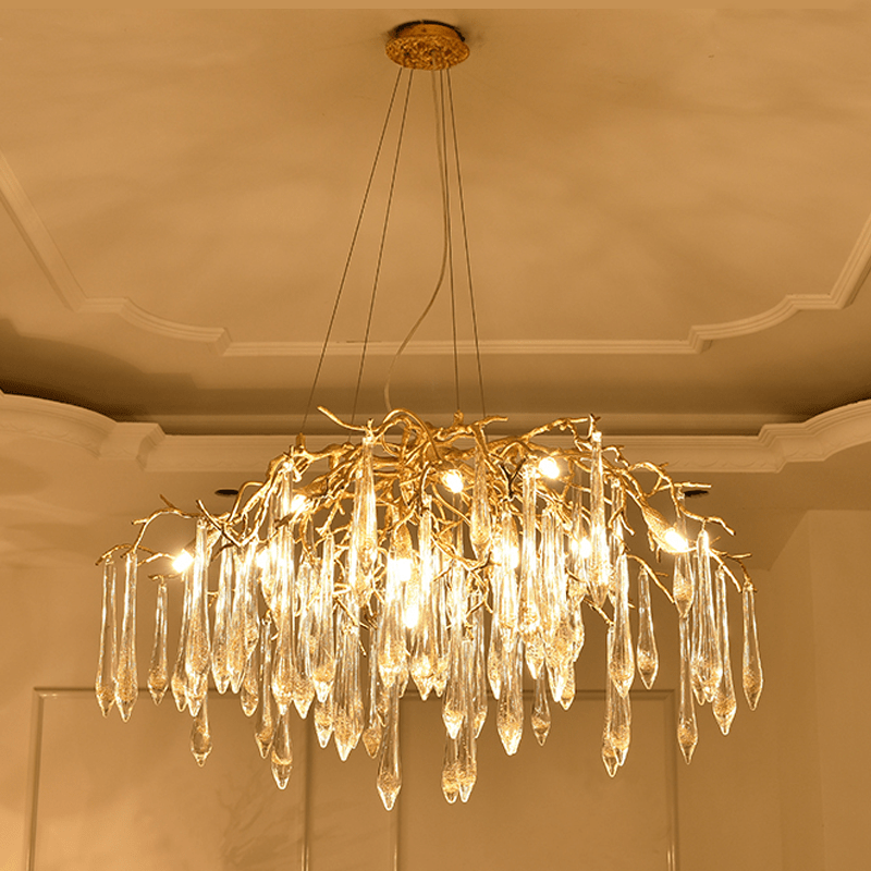 Agnes Brass Branch Crystal Chandelier - 41.34" LJoyfuzzy