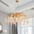 Agnes Brass Branch Crystal Chandelier - 41.34