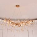 Agnes Brass Branch Crystal Chandelier For Dining Room - 39.37“ LJoyfuzzy