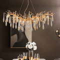 Agnes Brass Branch Crystal Chandelier For Dining Room - 39.37“ LJoyfuzzy