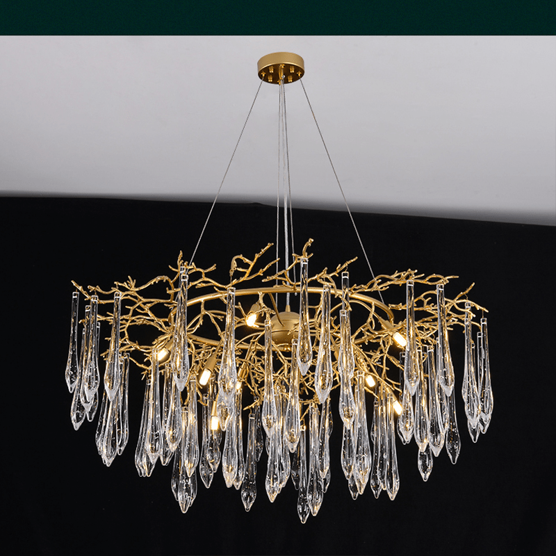 Agnes Round Branch Crystal Chandelier - 39.37" diamJoyfuzzy