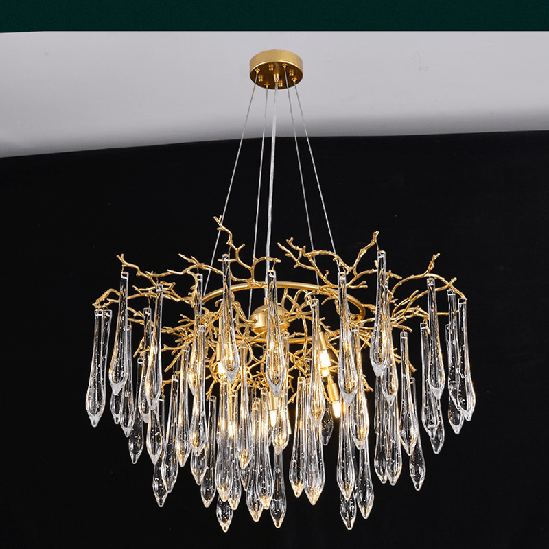 Agnes Round Branch Crystal Chandelier - 31.5" diamJoyfuzzy