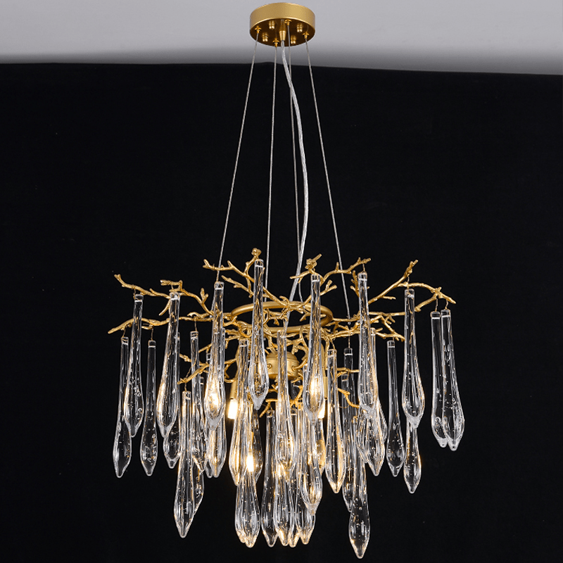 Agnes Round Branch Crystal Chandelier - 23.62" diamJoyfuzzy