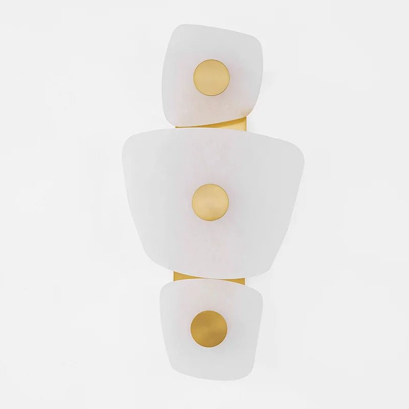 Alabaster 3 Lights Wall Sconce