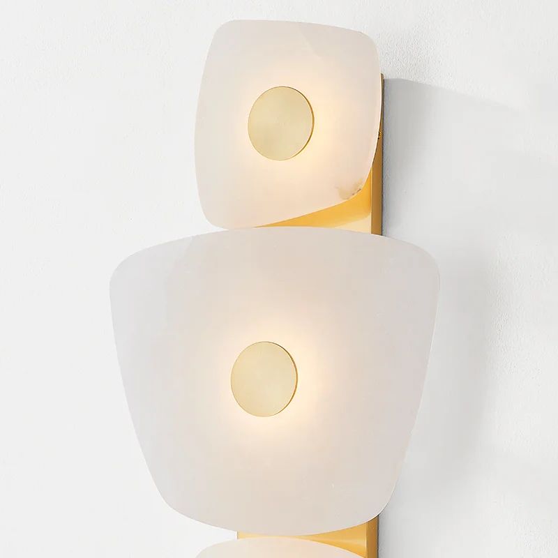 Alabaster 3 Lights Wall Sconce