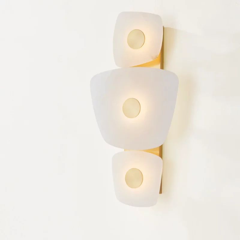 Alabaster 3 Lights Wall Sconce