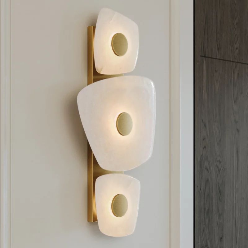 Alabaster 3 Lights Wall Sconce