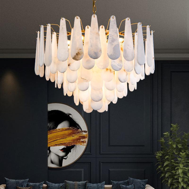 Alabaster Anne Foyer Art Chandelier - D 31.5"Joyfuzzy