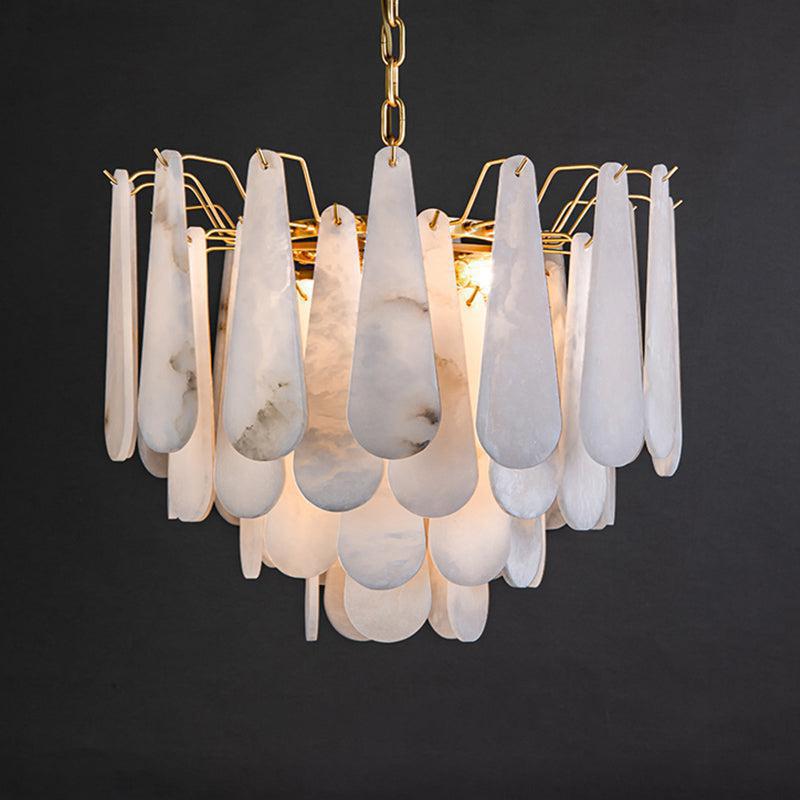 Alabaster Anne Foyer Art Chandelier - D 22.4"Joyfuzzy