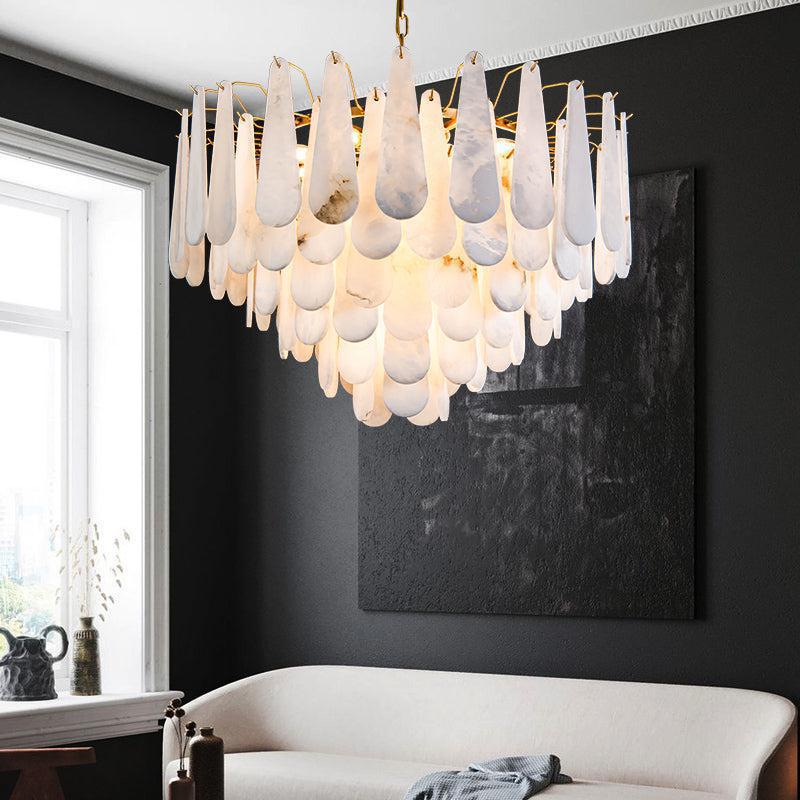 Alabaster Anne Foyer Art Chandelier - D 31.5"Joyfuzzy