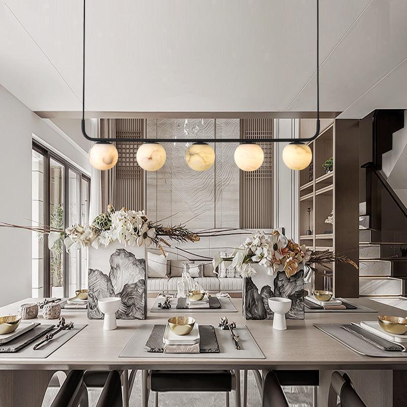 Alabaster Anne Island Chandelier 5 Lights - Joyfuzzy