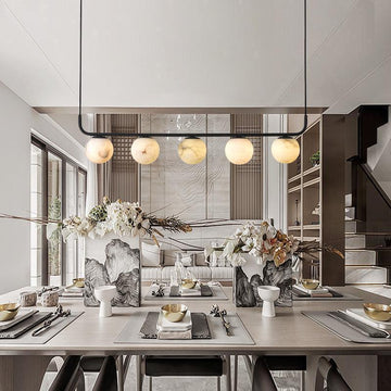 Alabaster Anne Island Chandelier 5 Lights - Joyfuzzy