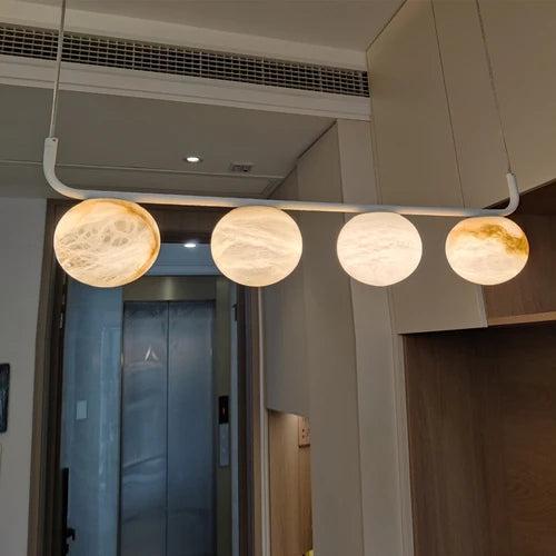 Alabaster Anne Island Chandelier 5 Lights - Joyfuzzy