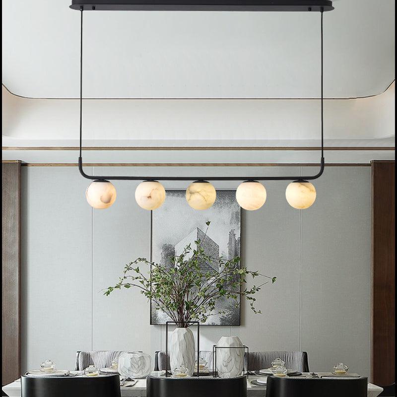 Alabaster Anne Island Chandelier 5 Lights - Joyfuzzy