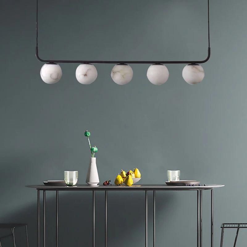 Alabaster Anne Island Chandelier 5 Lights - Joyfuzzy