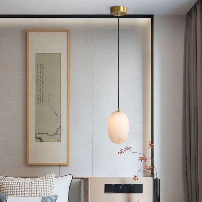 Alabaster Bedside Pendant Light - BigJoyfuzzy