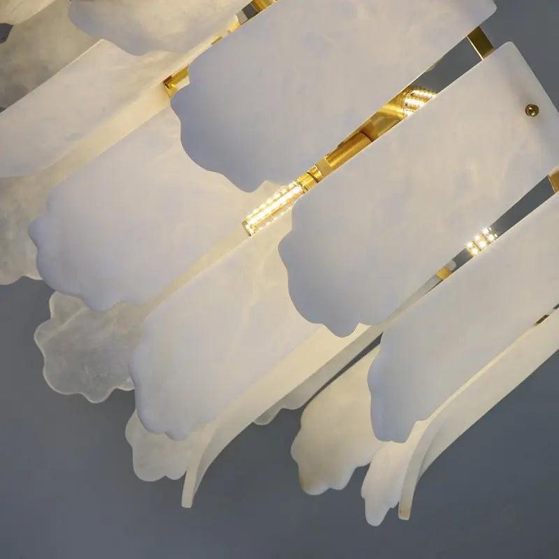 Alabaster Brass Multi - Layer Chandelier Lamp - 2 LayerJoyfuzzy