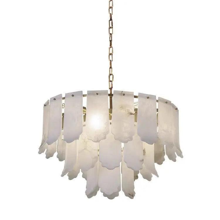 Alabaster Brass Multi - Layer Chandelier Lamp - 2 LayerJoyfuzzy