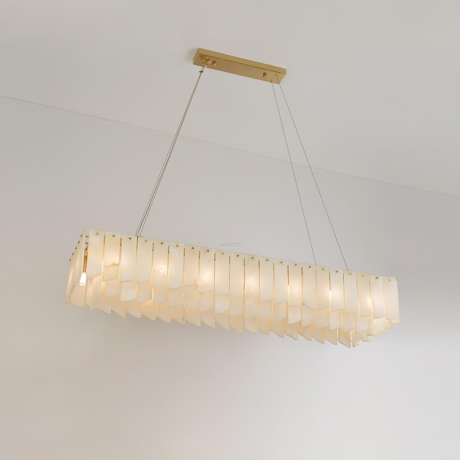 Alabaster Cascade Tiered Chandelier 27.6 - 27.6" x H 21.7" / Dia 57cm x H 150cmBrass & WhiteJoyfuzzy