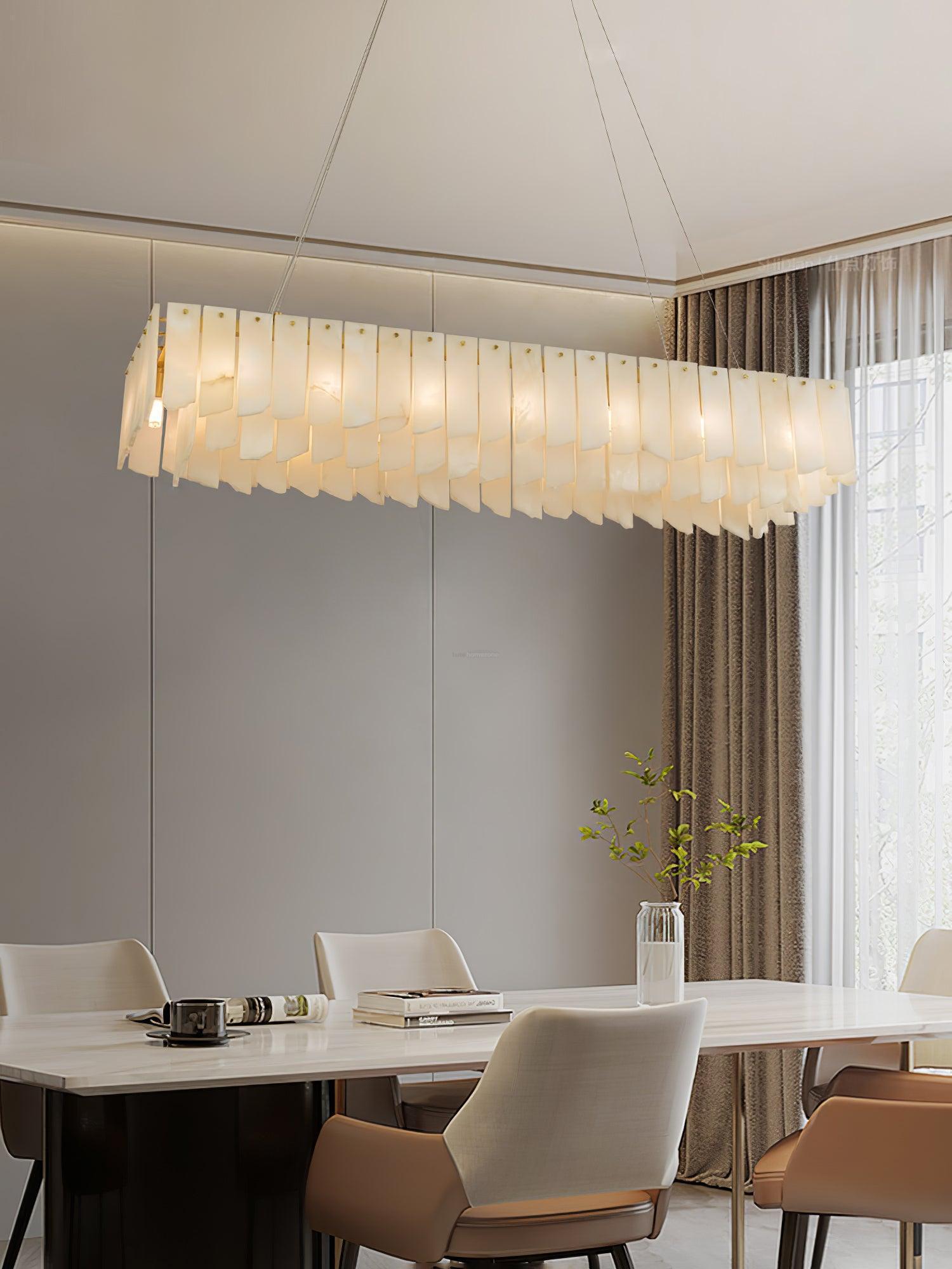 Alabaster Cascade Tiered Chandelier 27.6 - 27.6" x H 21.7" / Dia 57cm x H 150cmBrass & WhiteJoyfuzzy