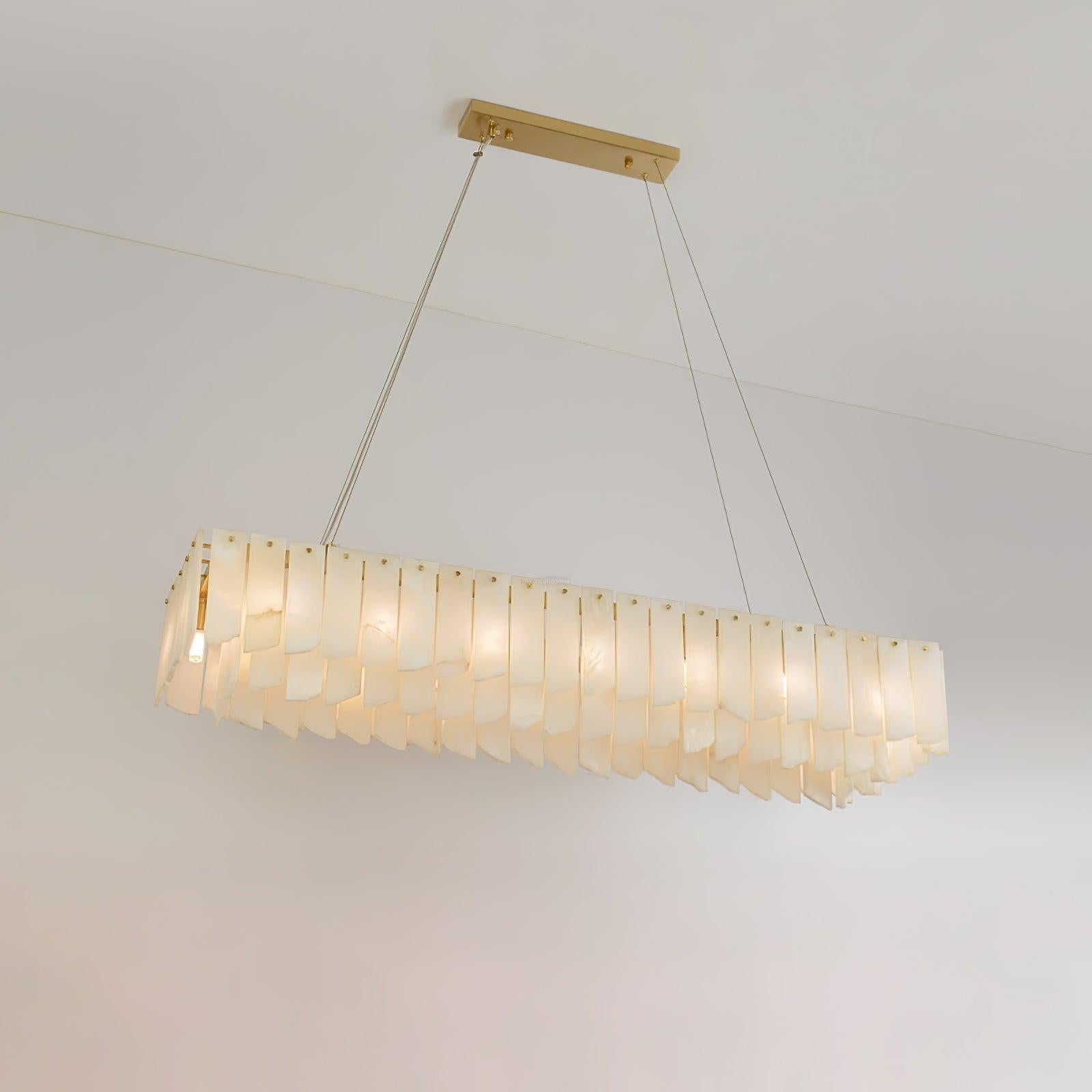 Alabaster Cascade Tiered Chandelier 27.6 - 27.6" x H 21.7" / Dia 57cm x H 150cmBrass & WhiteJoyfuzzy