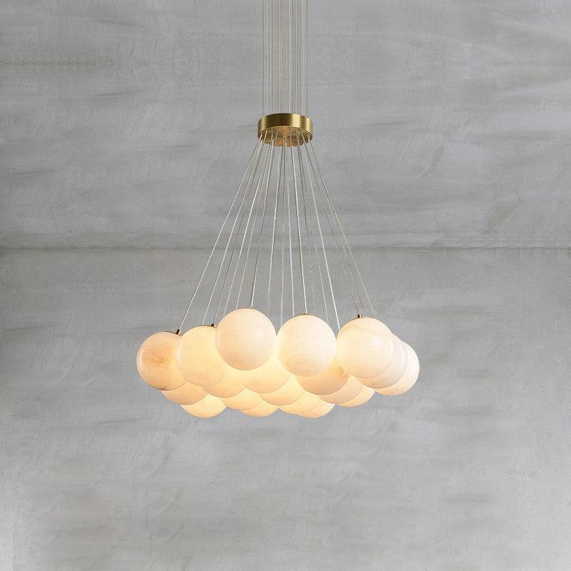 Alabaster Ceiling Pendant - 19 HEADS D 60CM X H 200CM / ∅ 23.6″ X H 78.7″Joyfuzzy