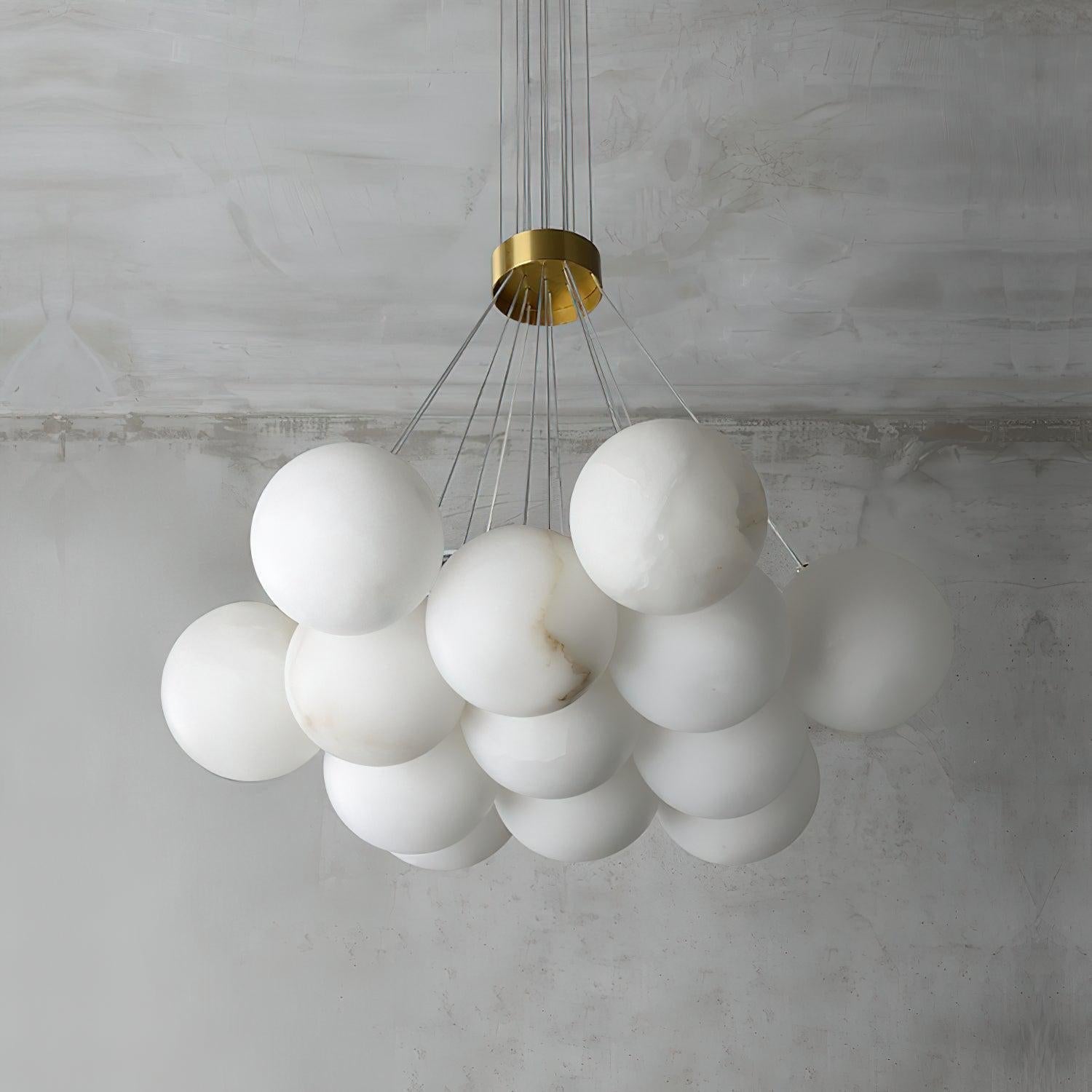 Alabaster Ceiling Pendant - 7 HEADS D 50CM X H 200CM / ∅ 19.7″ X H 78.7″Joyfuzzy