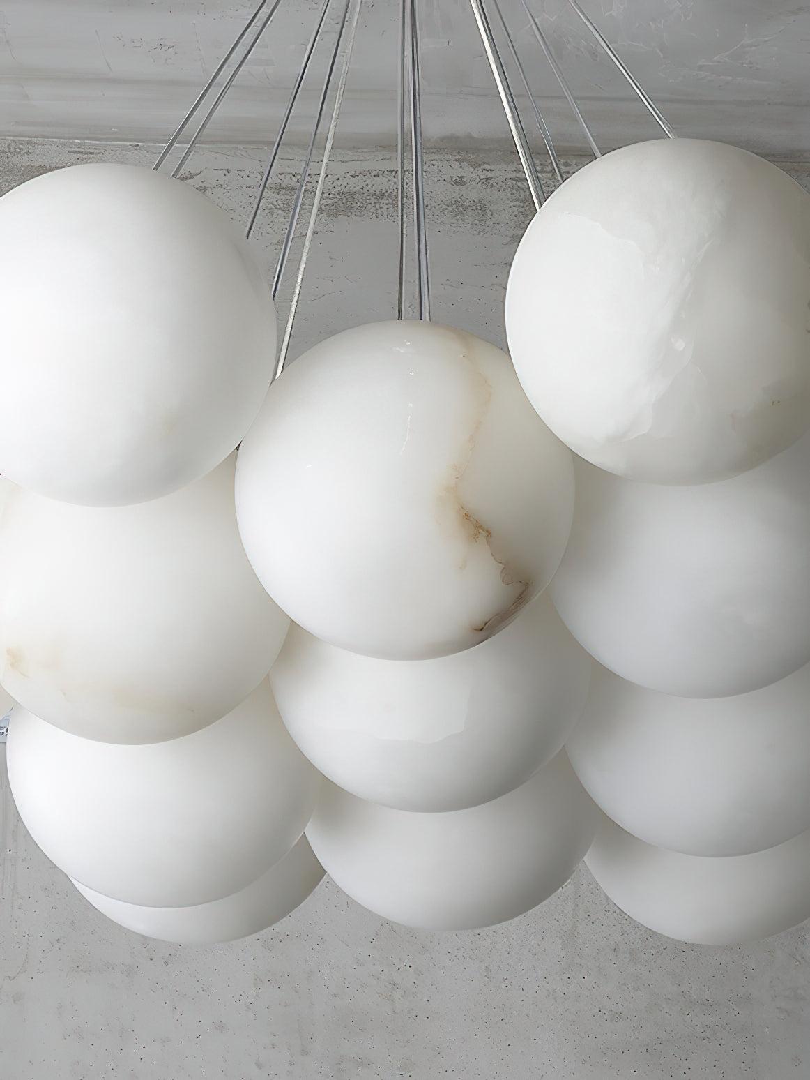 Alabaster Ceiling Pendant - 7 HEADS D 50CM X H 200CM / ∅ 19.7″ X H 78.7″Joyfuzzy