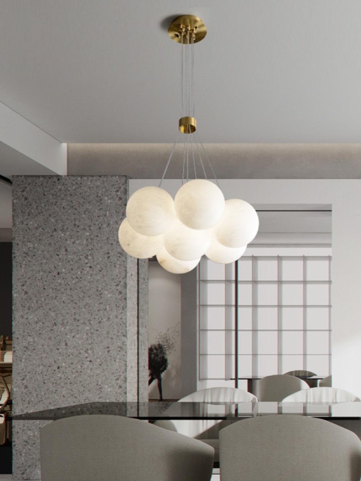 Alabaster Ceiling Pendant - 7 HEADS D 40CM X H 200CM / ∅ 15.7″ X H 78.7″Joyfuzzy