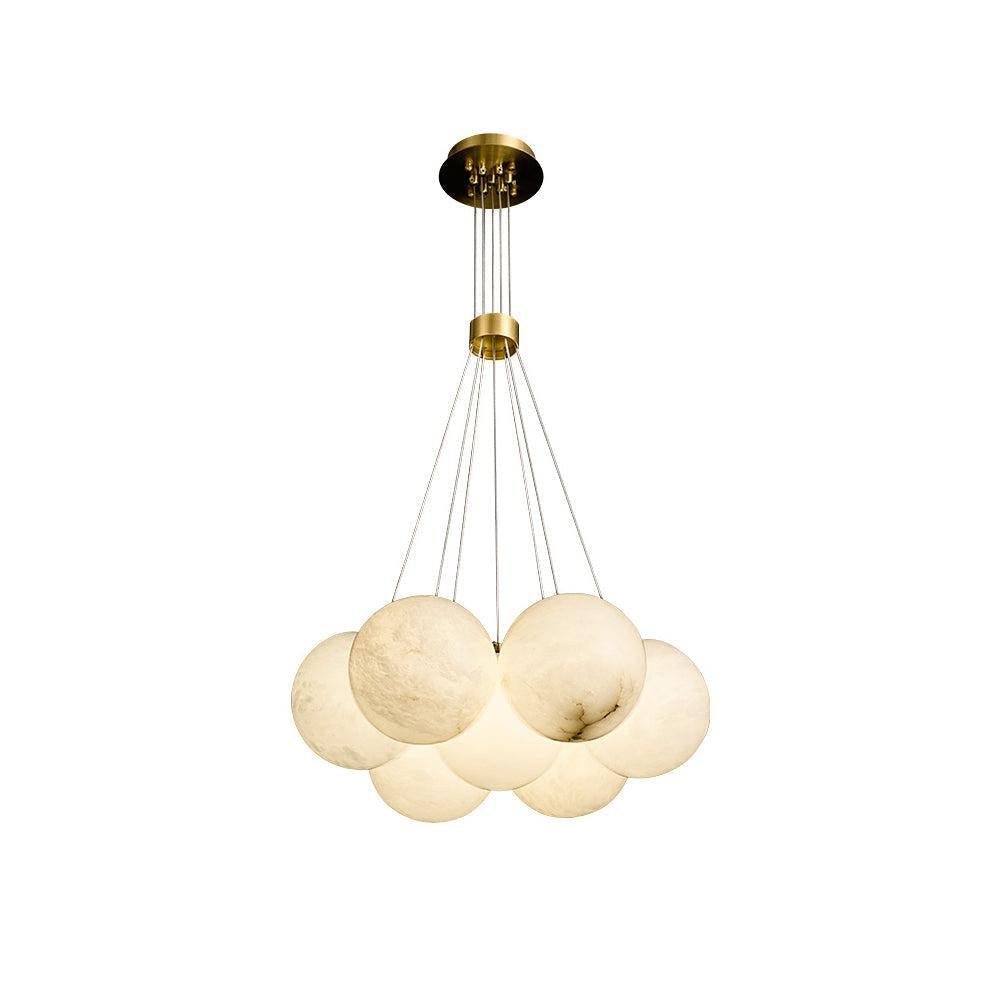 Alabaster Ceiling Pendant - 7 HEADS D 40CM X H 200CM / ∅ 15.7″ X H 78.7″Joyfuzzy