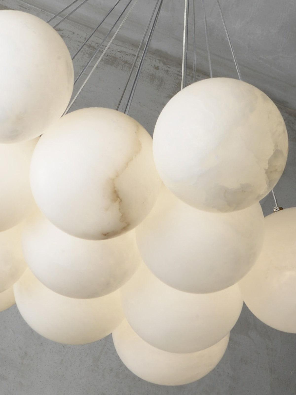 Alabaster Ceiling Pendant - 7 HEADS D 50CM X H 200CM / ∅ 19.7″ X H 78.7″Joyfuzzy