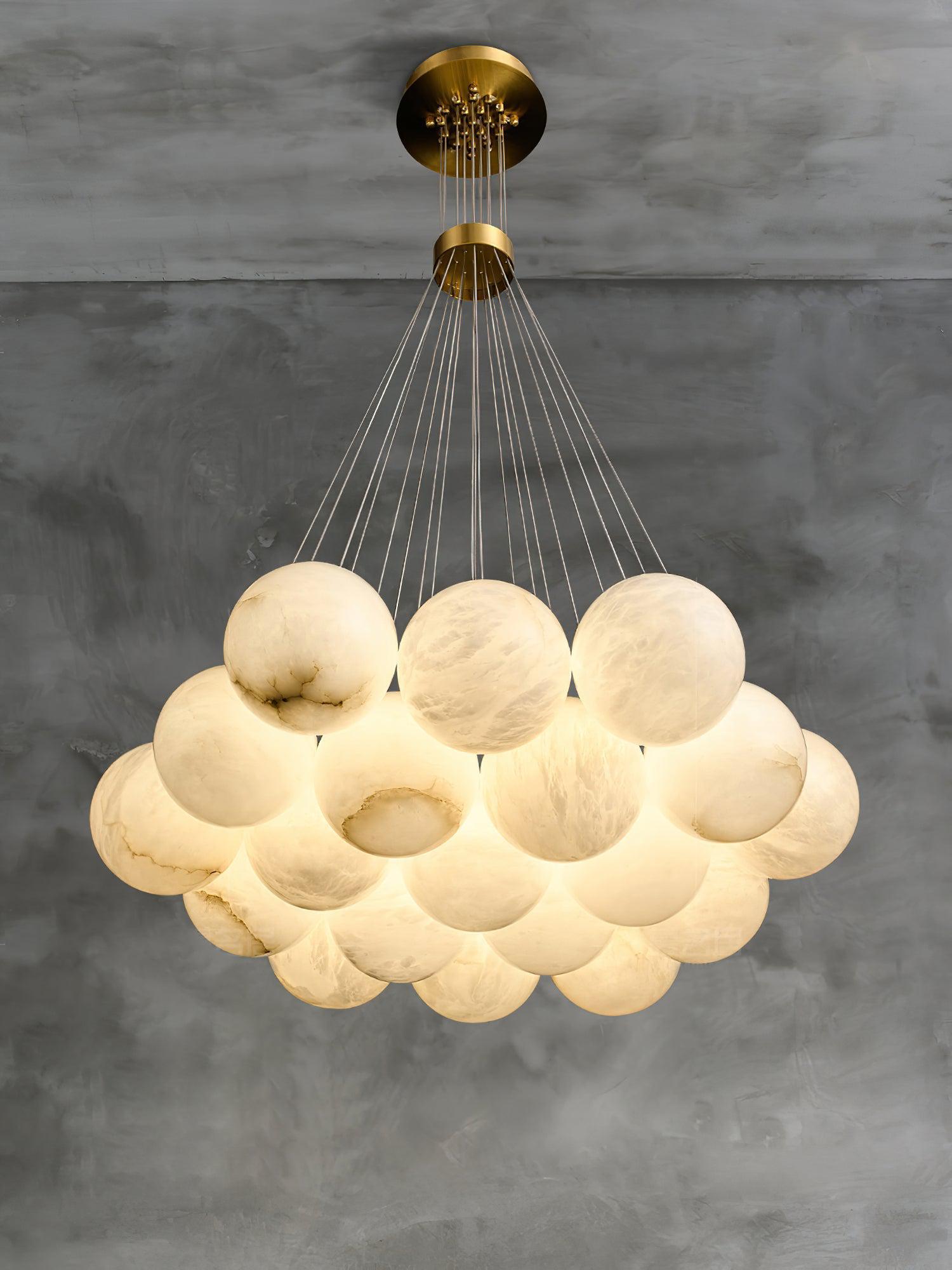 Alabaster Ceiling Pendant - 19 HEADS D 85CM X H 200CM / ∅ 33.5″ X H 78.7″Joyfuzzy