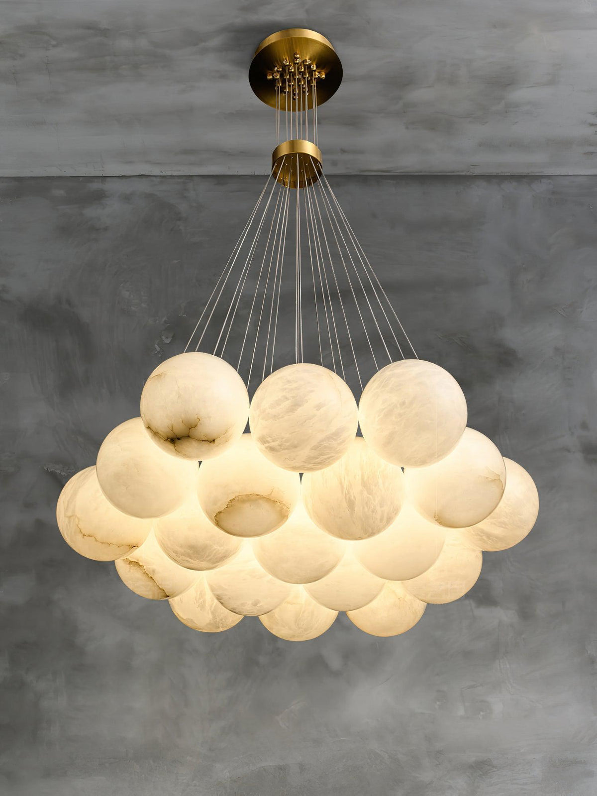 Alabaster Ceiling Pendant - 19 HEADS D 85CM X H 200CM / ∅ 33.5″ X H 78.7″Joyfuzzy