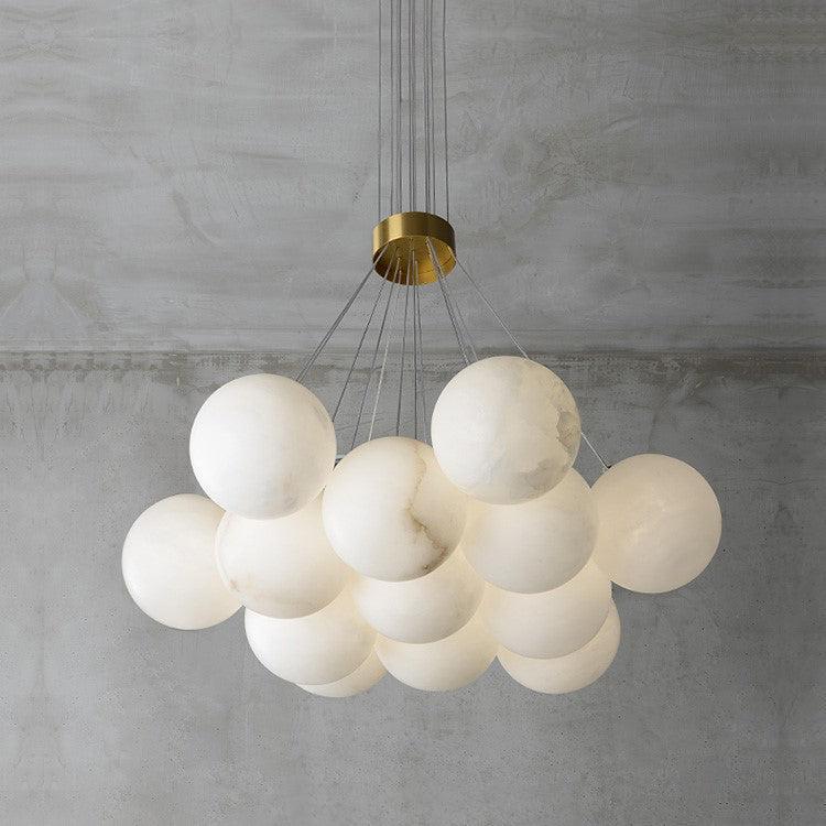 Alabaster Ceiling Pendant - 13 HEADS D 68CM X H 200CM / ∅ 26.8″ X H 78.7″Joyfuzzy