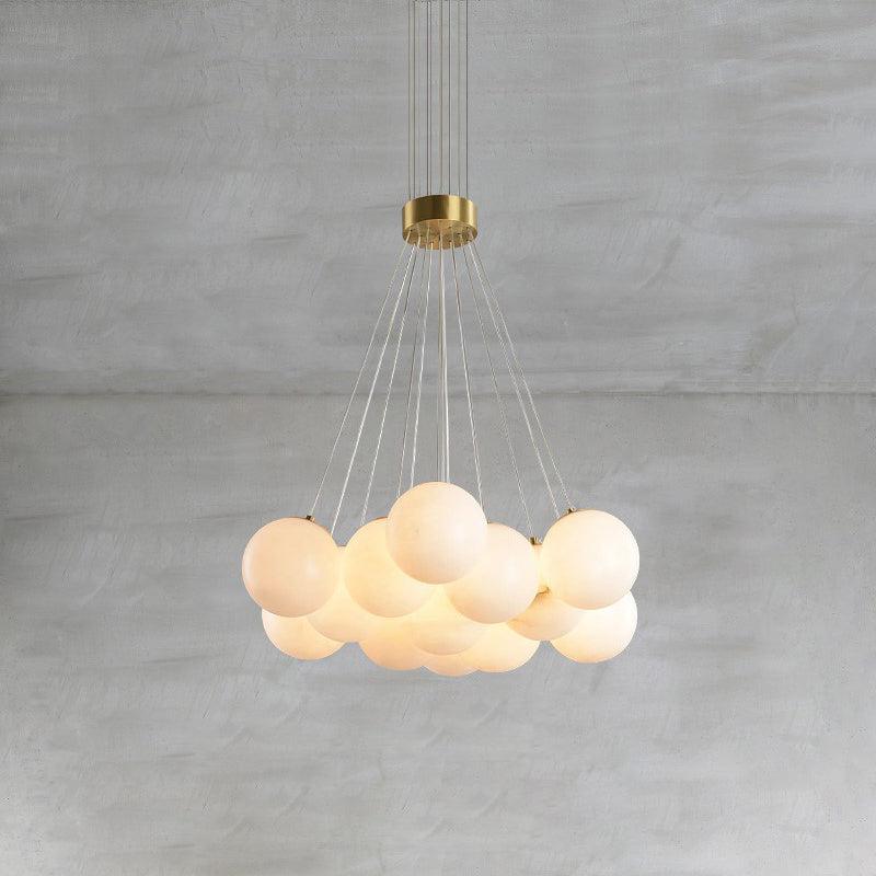 Alabaster Ceiling Pendant - 13 HEADS D 50CM X H 200CM / ∅ 19.7″ X H 78.7″Joyfuzzy