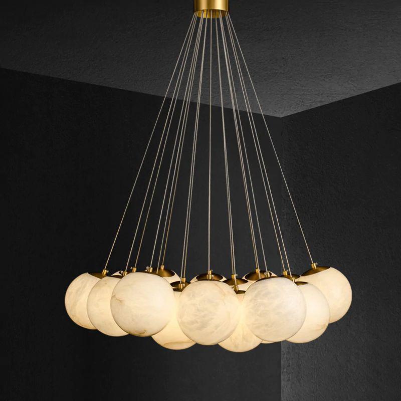 Alabaster Ceiling Pendant - 7 HEADS D 40CM X H 200CM / ∅ 15.7″ X H 78.7″Joyfuzzy
